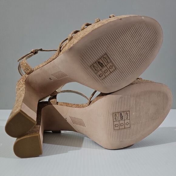 NEW Paige Candice Platform Womens Size 10 Cork Sandal Strappy Block High Heel - Picture 11 of 13